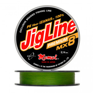 Шнур плетеный JigLine MX8 Premium, хаки (0,08 мм, ..